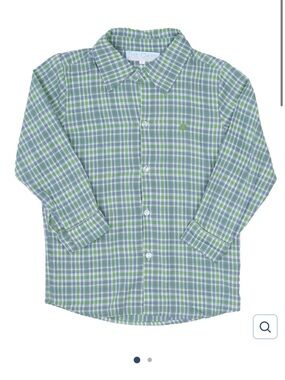 The Oaks Green & Blue Plaid Boys' Button-Down Shirt
